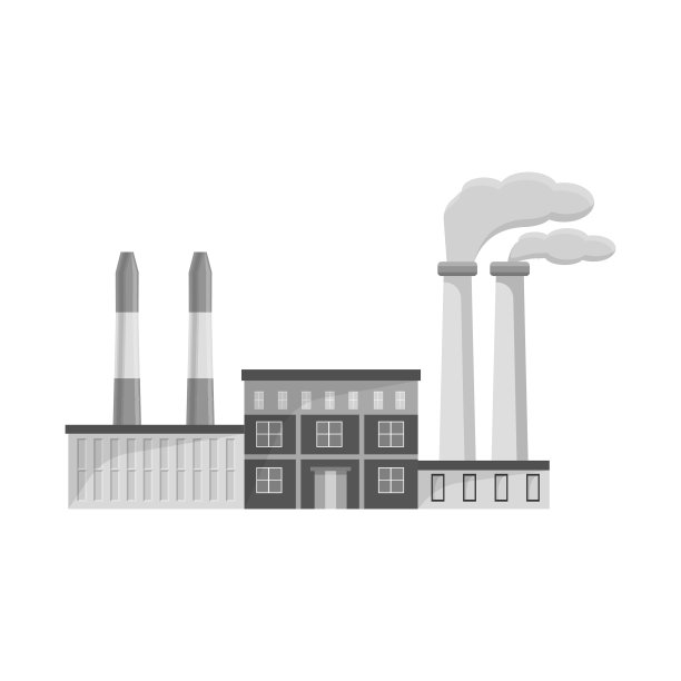 设计工厂和配电图标图片下载