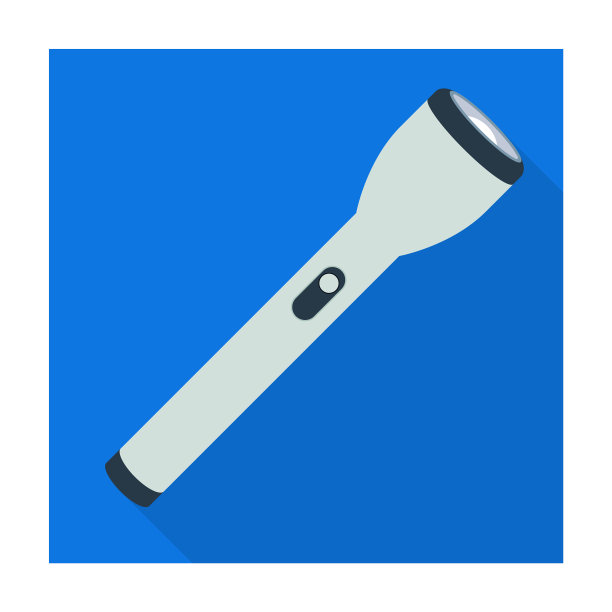 手电筒图标平面图标孤立图片下载