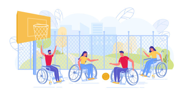轮椅上的残疾人打篮球图片下载