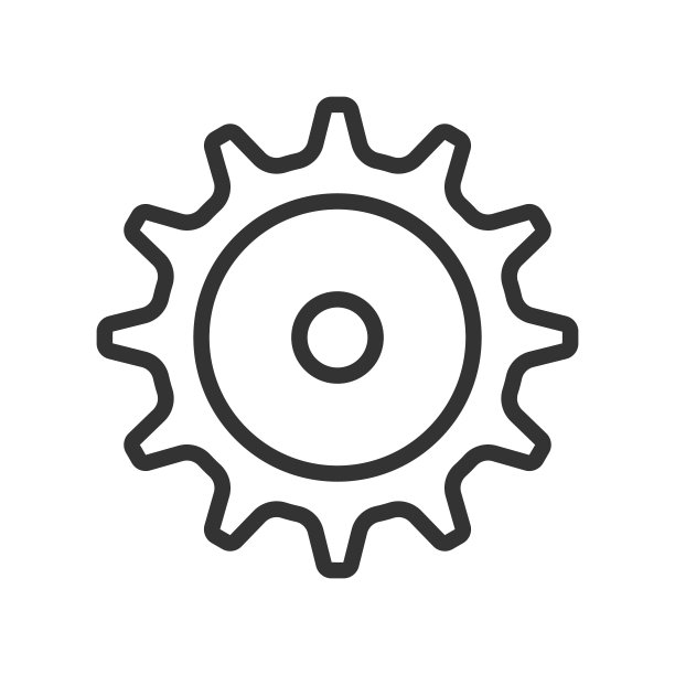 齿轮图标。链轮的标志。设置按钮的迹象。机械装置的象征。孤立在白色背景上。矢量插图形象。图片下载