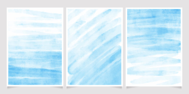 自然边缘用蓝色笔刷描水彩图片下载