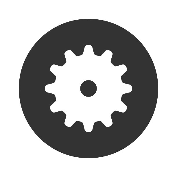 齿轮图标。链轮的标志。设置按钮的迹象。机械装置的象征。孤立在白色背景上。矢量插图形象。图片下载