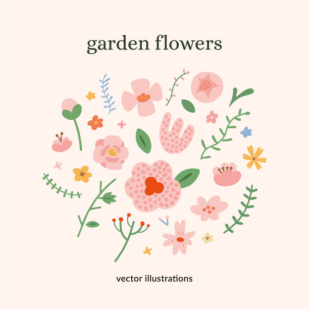 春天的花收集各种涂鸦花图片下载