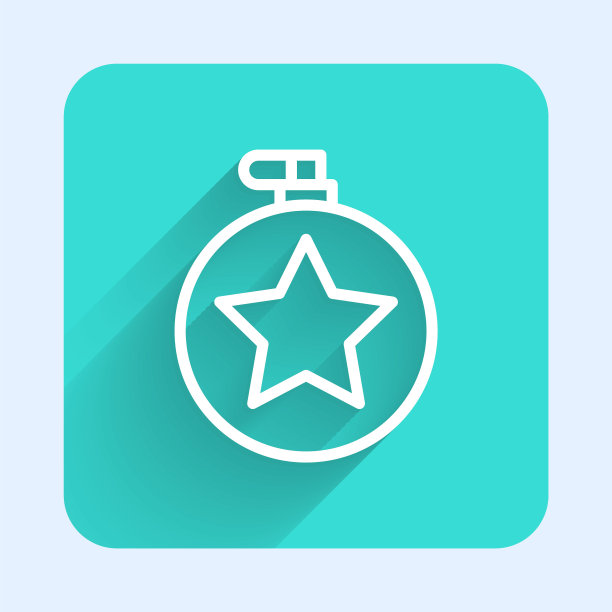 白色线水壶水壶图标孤立与长影子。旅游瓶图标。罐子里的水在运动中使用。绿色广场按钮。矢量图图片下载