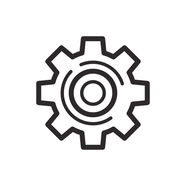 设置齿轮图标矢量插画图片下载