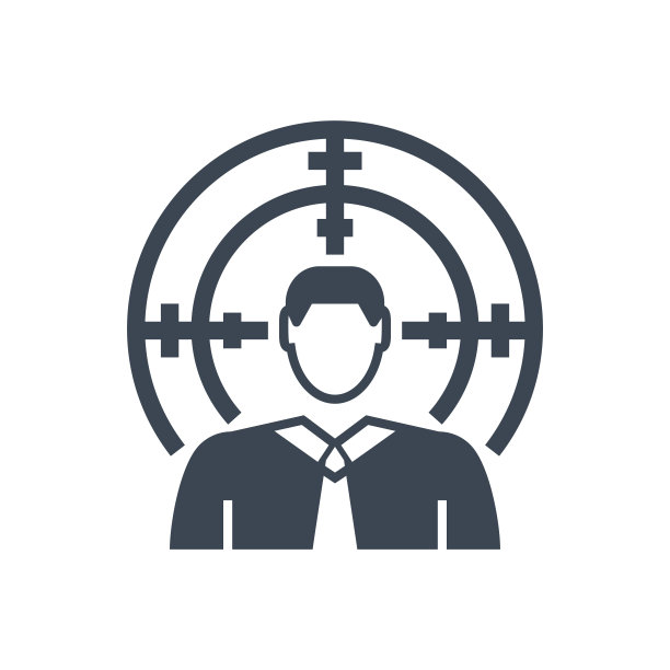 目标观众矢量字形图标图片下载