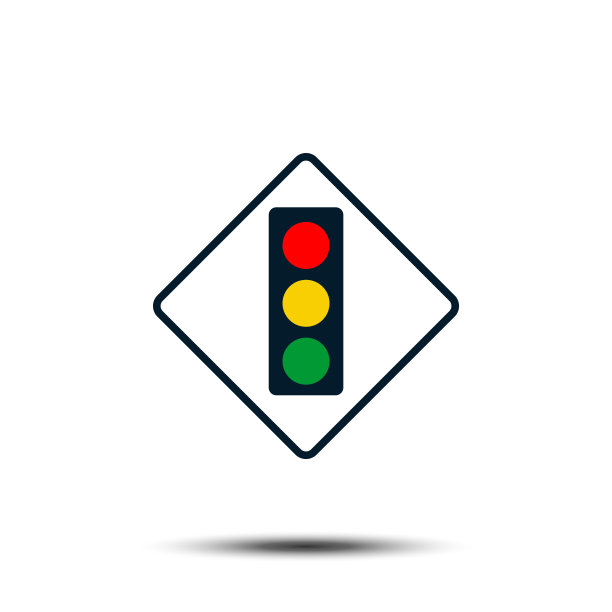 交通灯道路标志矢量标志模板插图EPS 10图片下载
