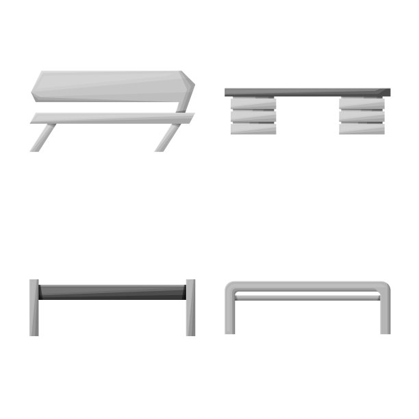 孤立对象街道和户外图标集图片下载