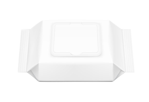 湿纸巾流包隔离在白色背景上。图片下载