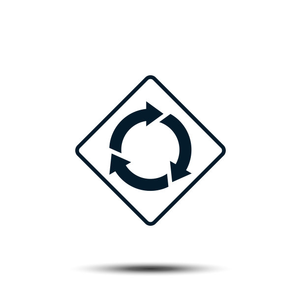 路标矢量标志模板插图EPS 10图片下载