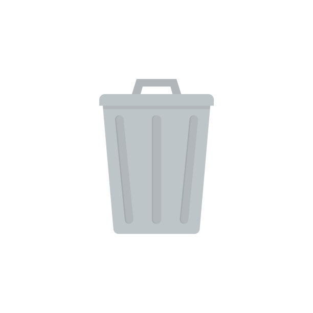 垃圾桶平面，篮子图标，一块奶酪图标，矢量插图孤立在白色背景图片下载