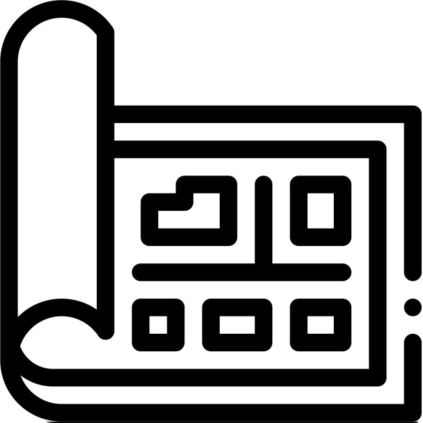 地图街道规划制图图标细线图片下载