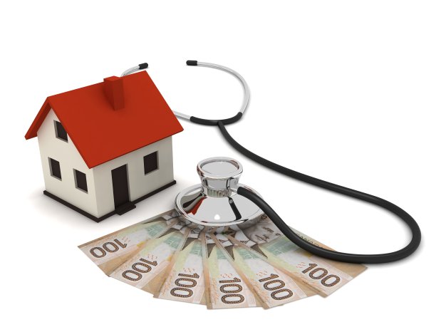加拿大钱房子保险抵押听诊器图片下载