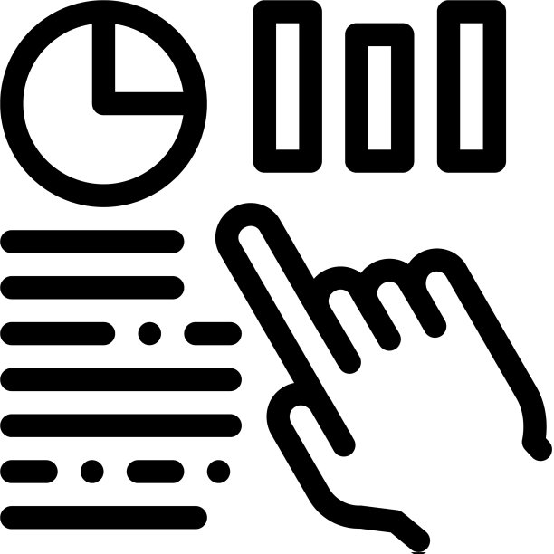 统计员助手手部图标细线图片下载