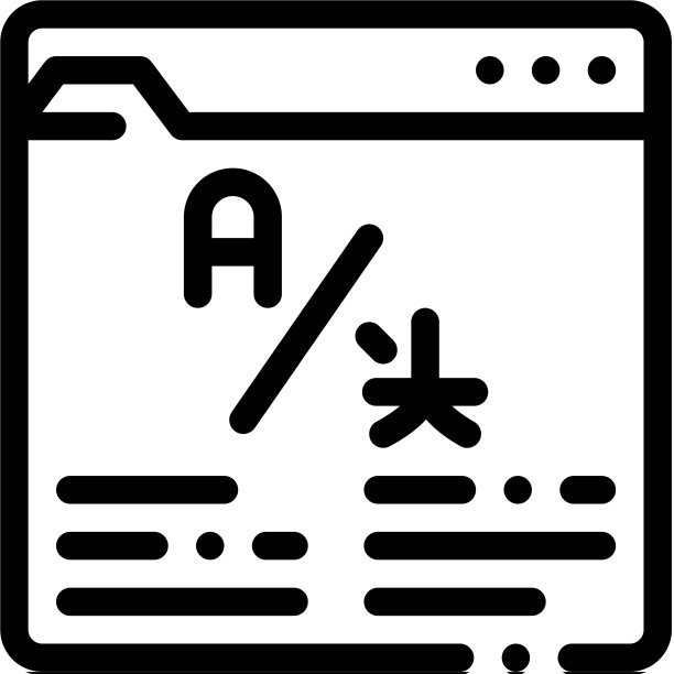 在线网站翻译器图标细线图片下载