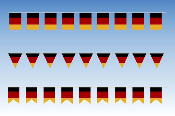 德国的国旗。德国狂欢节的横幅。花环是德国的国家象征。矢量图像。股票的照片。图片下载