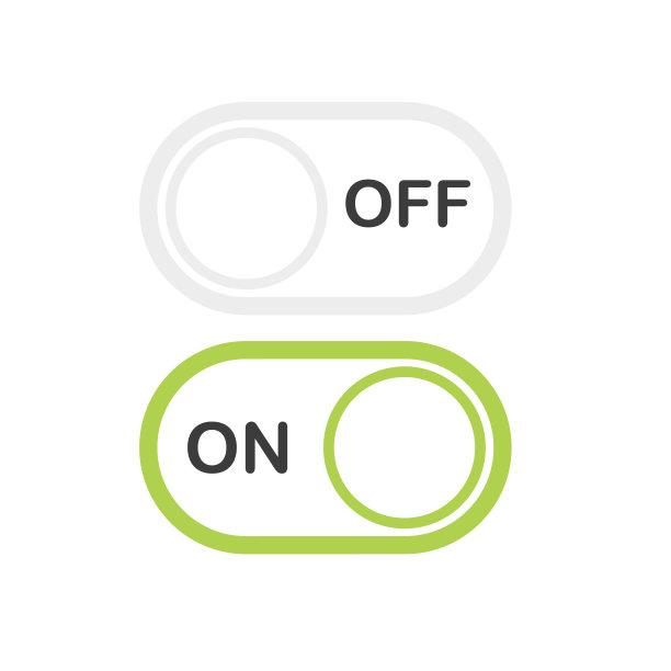 开关开关按钮。现代公寓风格。向量图片下载