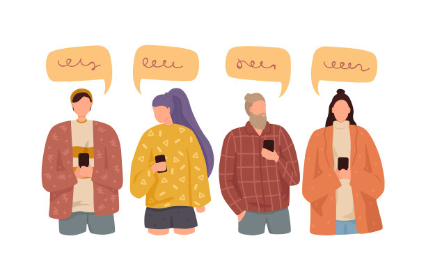 人们用五颜六色的演讲泡泡新闻图片下载