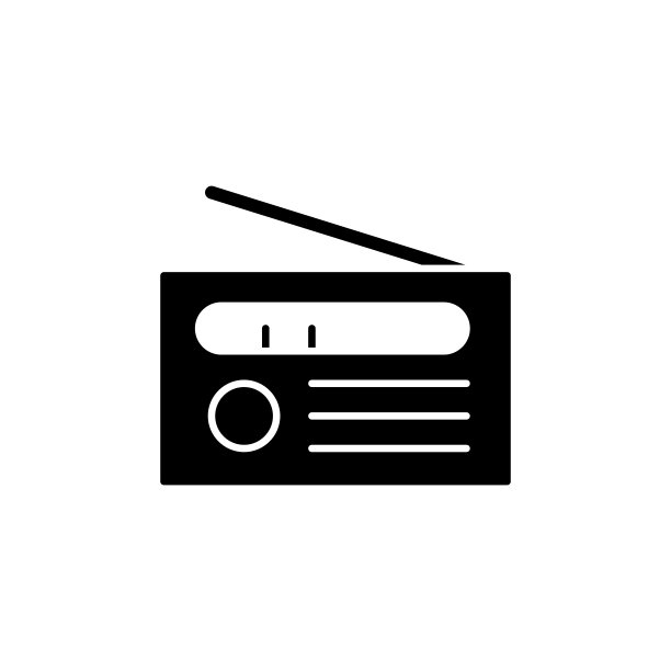 收音机图标矢量图图片下载