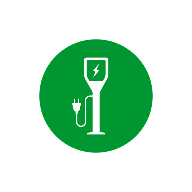 电动汽车充电站标志，矢量隔离图标图片下载