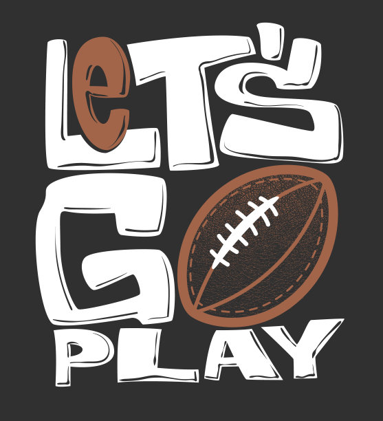 橄榄球t恤图形打印设计，矢量插图图片下载