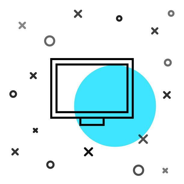 画框上的黑线图标隔离在表上图片下载