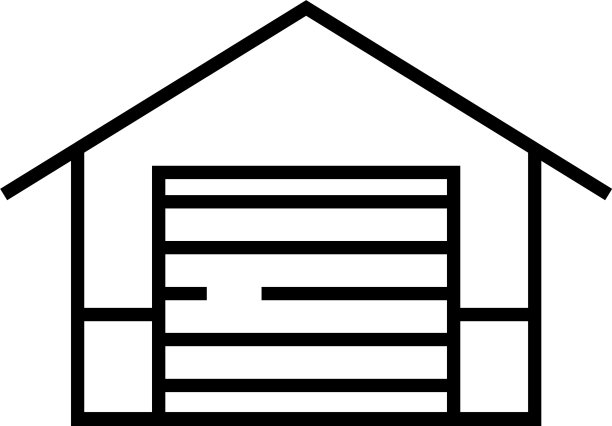 仓库线条图标概念标志轮廓图片下载