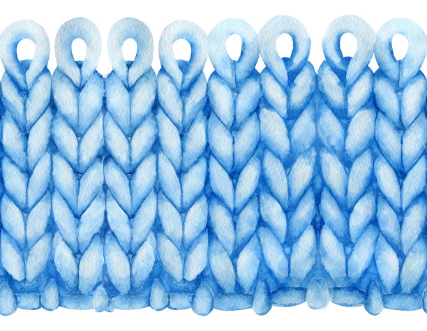 无缝图案针织线环。针织和钩编。手绘水彩插图为墙纸设计，包装，包装，封面，织物，背景图片下载