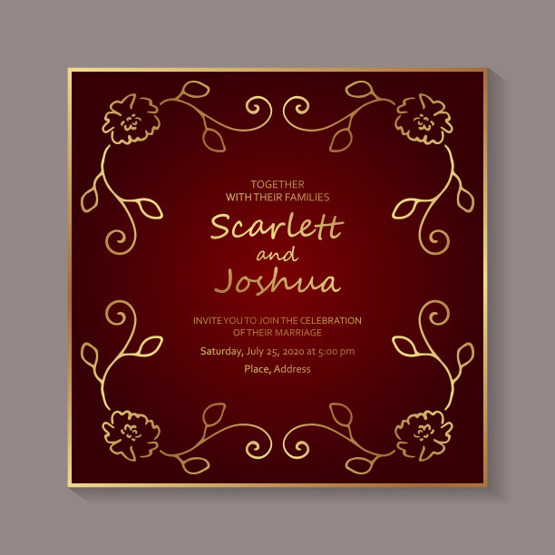 婚礼邀请设计或卡片模板的商务或演示或问候。图片下载