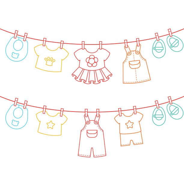 衣服晾在衣服上图片下载