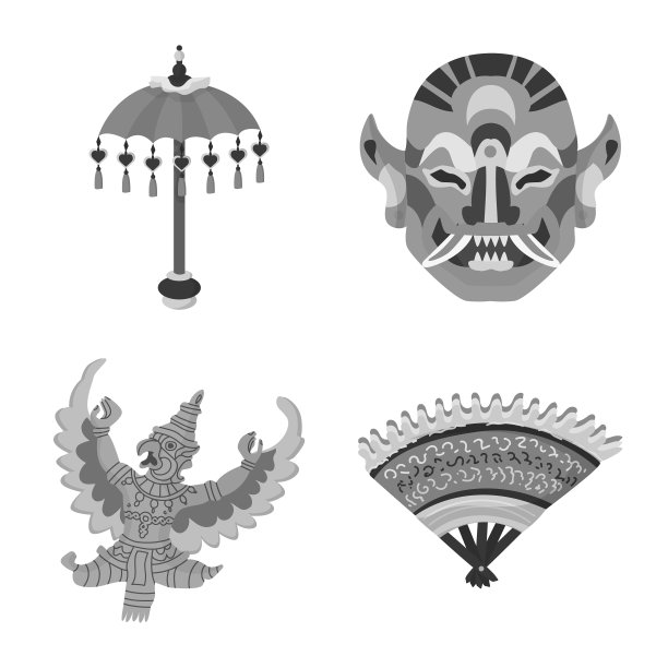 设计亚洲和地理标志图片下载