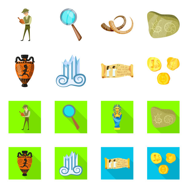 故事和物品符号集图片下载