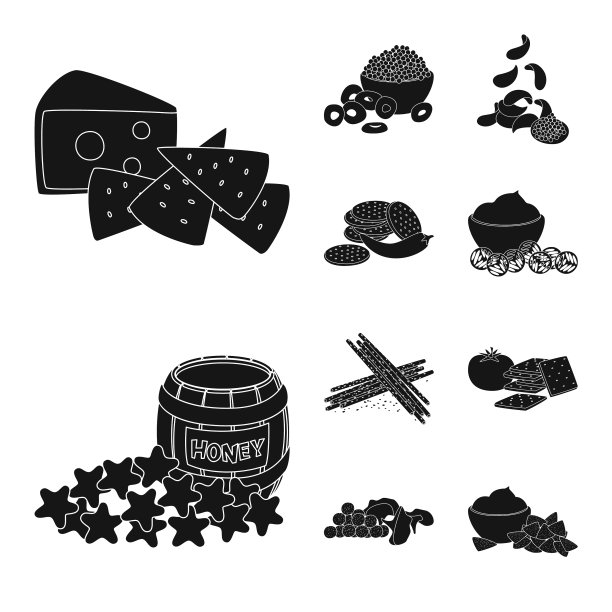 设计成分和有机标志集图片下载