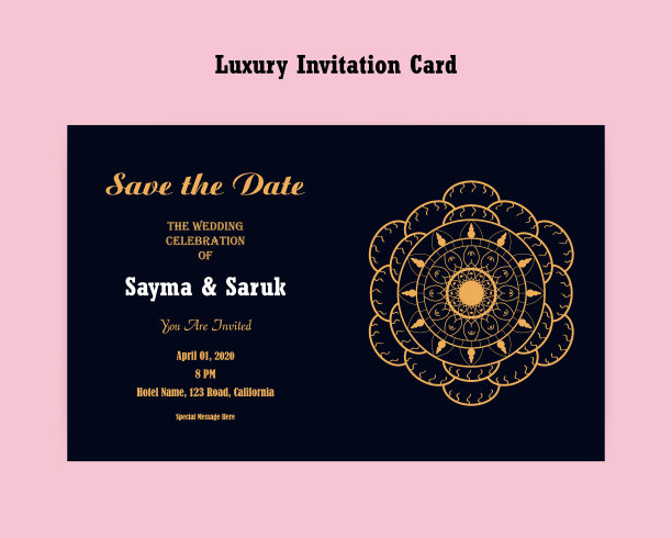 豪华的请柬图片下载