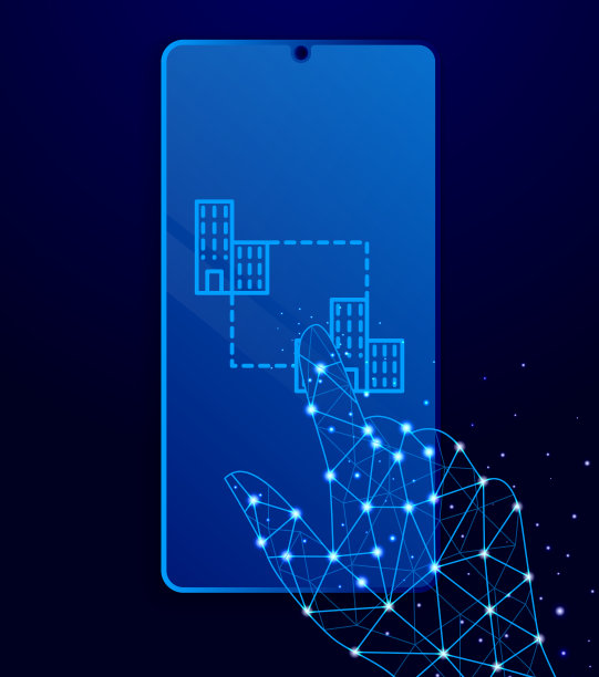 大厦，商业霓虹灯标志。蓝色霓虹灯矢量图标。吸烟的影响图片下载