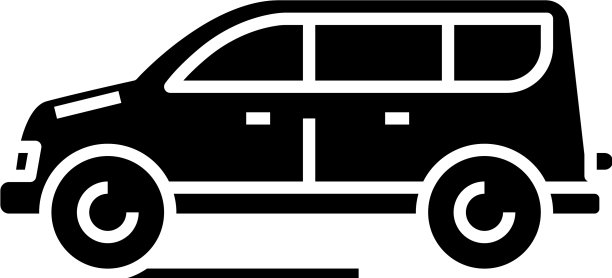 大型汽车黑色图标概念图片下载