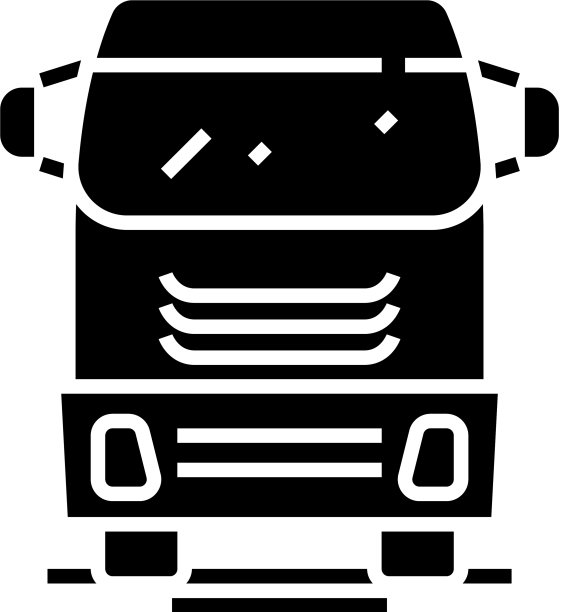 巨型卡车黑色图标概念图片下载