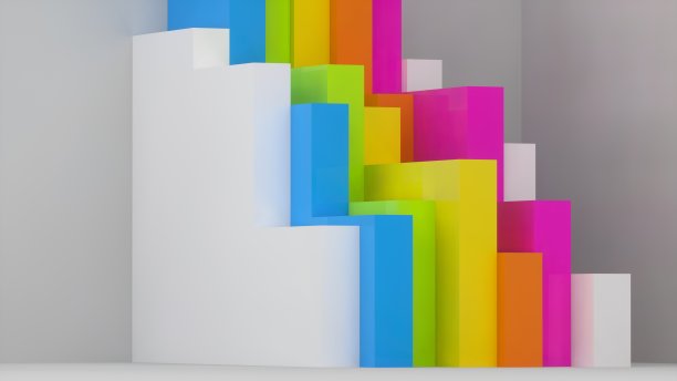 抽象图像的彩色混沌步骤三维图像图片下载