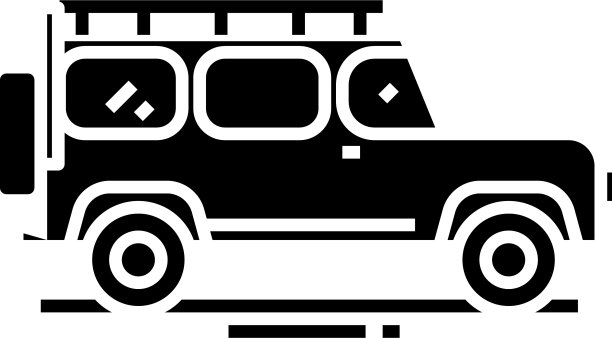 吉普驾驶黑色图标概念图片下载