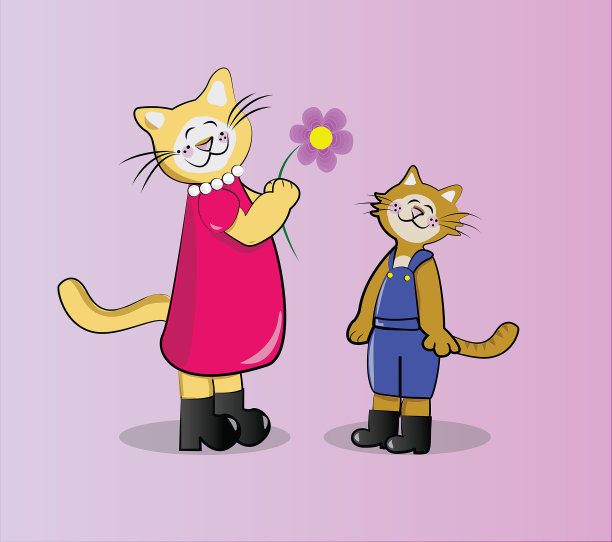 可爱可爱的快乐猫图片下载