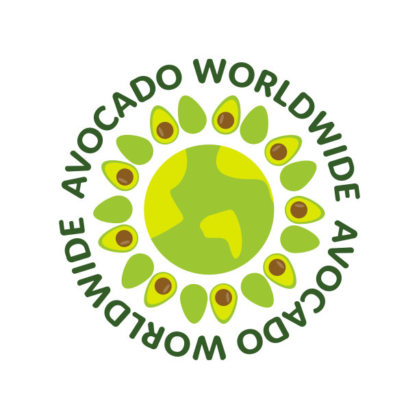 鳄梨全球t恤设计。牛油果土孤立插图。素食的t恤图片下载