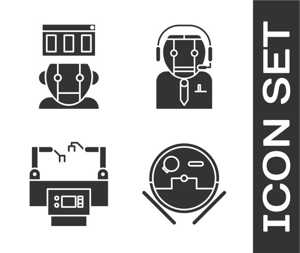 设置吸尘器机器人装配线和机器人图片下载