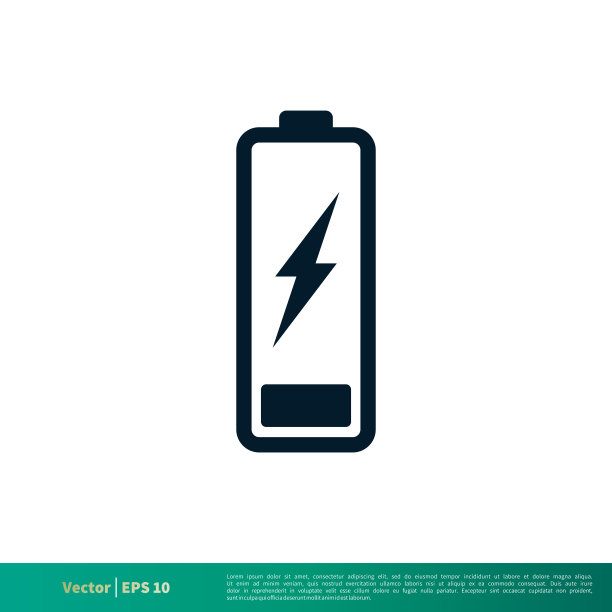 电池图标矢量标志模板插图EPS 10。图片下载