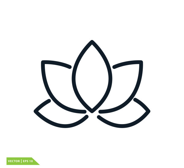 Lotus图标矢量标志模板图片下载