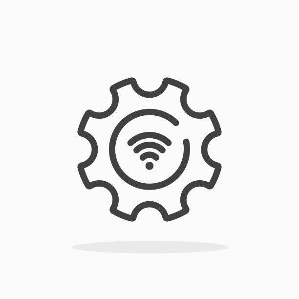 线性风格的无线设置图标图片下载
