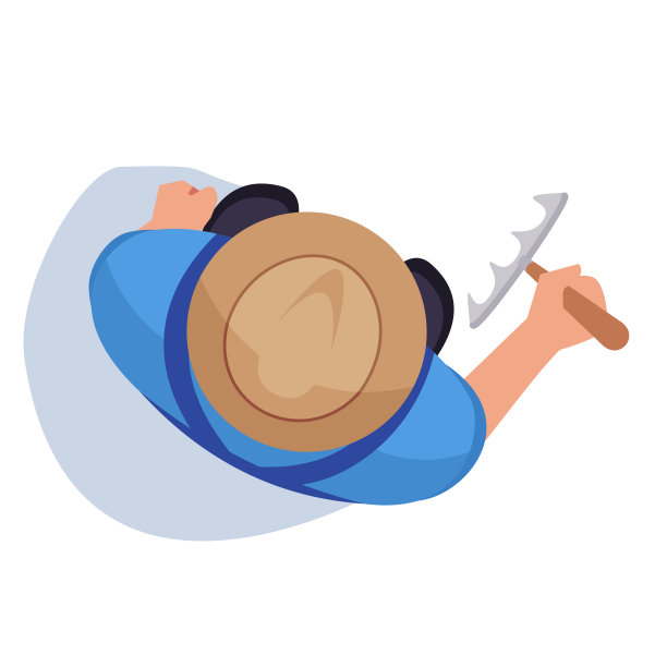 农民耙半平RGB彩色矢量插图图片下载