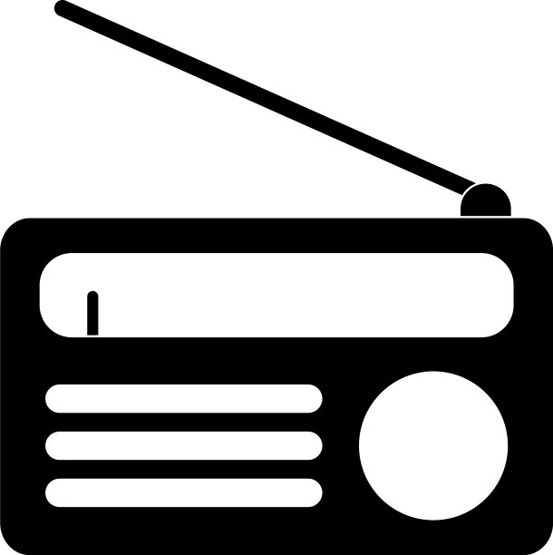 经典无线电设备旋律音响音乐剪影图片下载