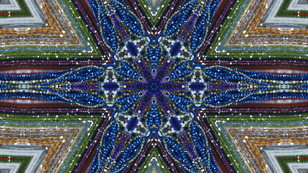 抽象的背景，万花筒的多色珠子图片下载