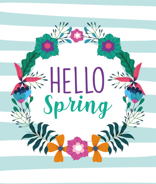 春天花开，花圈花开，叶自然图片下载