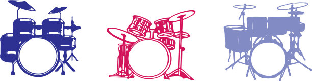 鼓集图标孤立的白色背景图片下载